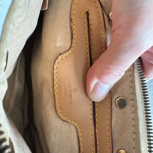 Louis Vuitton White Multicolor Monogram Wristlet with Tan Strap - Picture 6 of 7